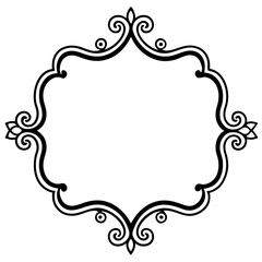 vintage frame with floral ornament