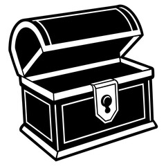 treasure chest isolated on white