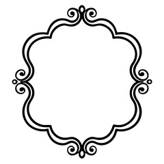 decorative frame with floral ornament