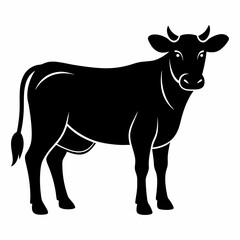 silhouette of a bull
