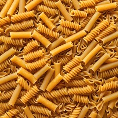 Mixed Pasta Shapes Background