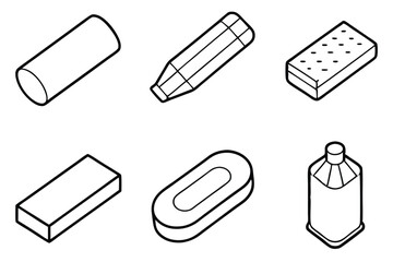 erasers line art for minimalist art lovers and creators