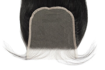 straight black  human hair weaves lace closure