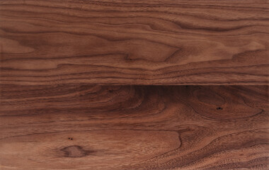 Texture of sanded raw black walnut wood without finish
