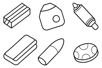 erasers line art stunning visual for drawing practice