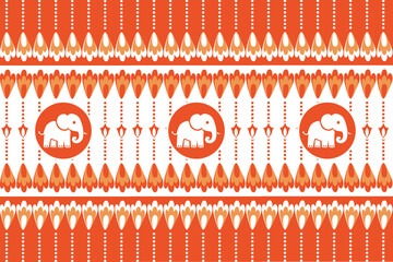 Beautiful Thailand,elephants pattern,floral,thai pattern,seamless,Traditional,ethnic,fabric pattern for textiles,rugs, wallpaper,clothing, sarong,batik,print,background,illustration