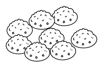 falafel line art bold falafel drawing for food branding