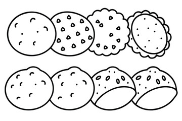 falafel line art creative illustration of traditional falafel