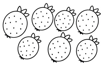 farkleberry line art elegant design with floral elements