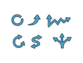 Blue Arrow Direction Variations