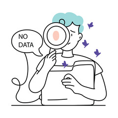 Data lost vector colored minimal illustration. EPS 10 file