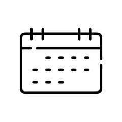 Wall calendar illustration in minimalistic style for organization and planning