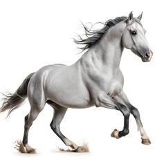 Fototapeta premium Grey Andalusian Horse Galloping