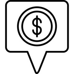 Dollar Symbol Icon Vector Element