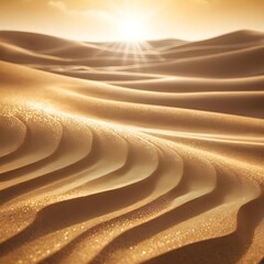 Golden Desert Dunes at Sunset