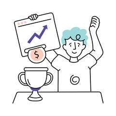 Best seller  vector colored minimal illustration. EPS 10 file