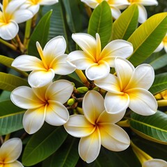 Fototapeta premium Cluster of Fragrant Plumeria Flowers