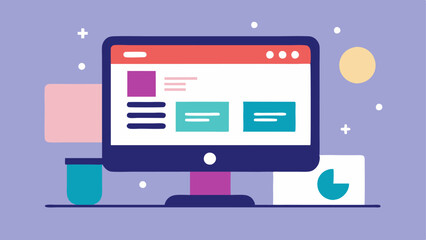 Inclusive Online Space A computer screen displaying a website with accessibility features such as adjustable font sizes color contrast options and keyboard navigation representing