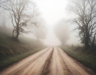 Fototapeta premium Misty Country Road