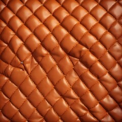 Fototapeta premium Orange Diamond Quilted Leather Texture