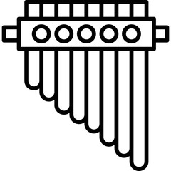 Pan Flute Icon Vector Element