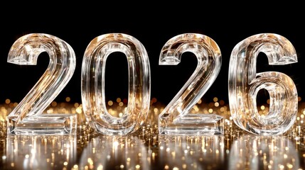 Illuminated 2026 New Year Numbers

