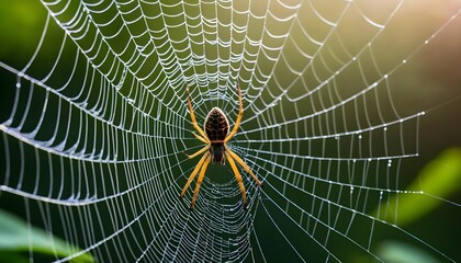 Naklejka premium Spider in its Web