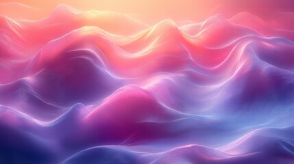 Obraz premium Vibrant Abstract 3D Wave Neon Colors Design for Modern Posters