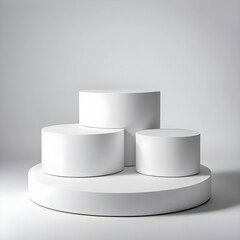White Cylindrical Display Platform