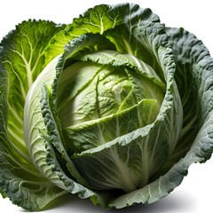 Obraz premium Fresh Green Cabbage Head