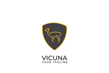 vicuna silhouette logo design, simple design vicuna logo vector illustration