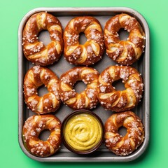 Gourmet German Pretzels with Mustard Dip