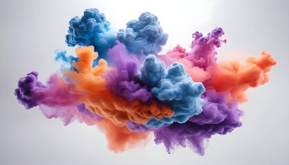 Fototapeta premium Abstract Colorful Ink Cloud Explosion