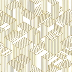 Abstract Gold Geometric Pattern
