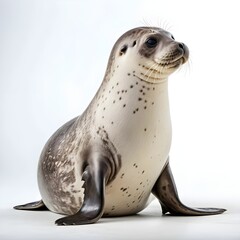 Naklejka premium Adorable Spotted Seal Pup
