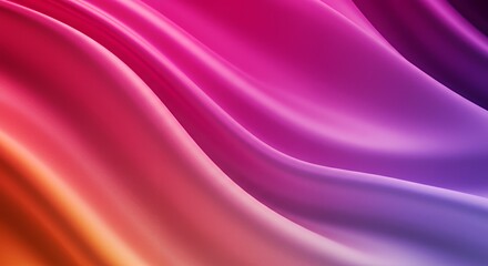 Obraz premium 鮮やかなピンク、濃い紫、オレンジ色の鮮やかなシルク生地の抽象的なクローズアップ