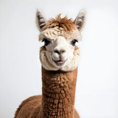 Obraz premium Happy Brown Alpaca Portrait
