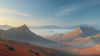 sunrise in the mountains