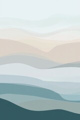 Abstract Landscape Background with Fluid Colors and Textures: Modern Pastel Art