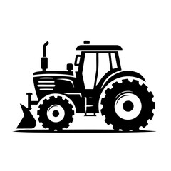 Obraz premium silhouette of a tractor