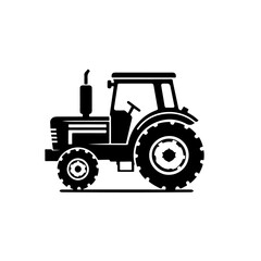 silhouette of a tractor