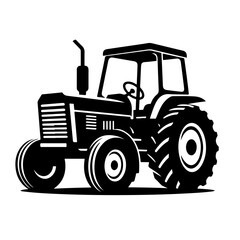 Obraz premium silhouette of a tractor