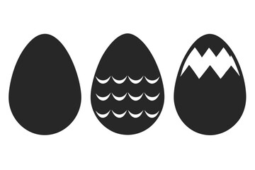Easter egg silhouette vector illustration