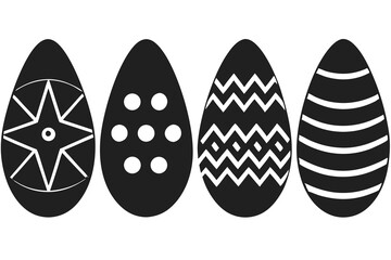 Easter egg silhouette vector illustration