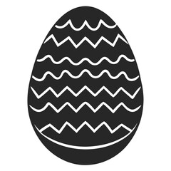 Easter egg silhouette vector illustration