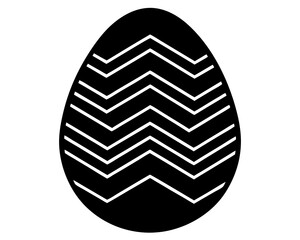 Easter egg silhouette vector illustration