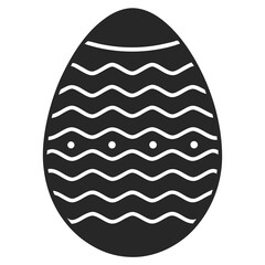 Easter egg silhouette vector illustration