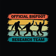 Funny Sasquatch Retro Vintage Bigfoot T-Shirt Design