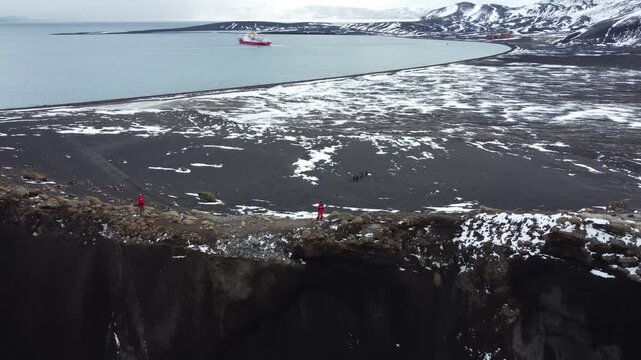 4k Video. Deception Island. Antarctica. Volcanic. Inactive volcano