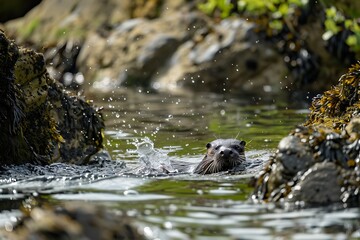 A plate of sushi rolls with wasabi